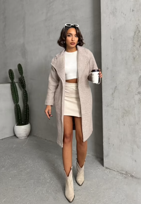 CETO “Soft Beige Wool Coat”