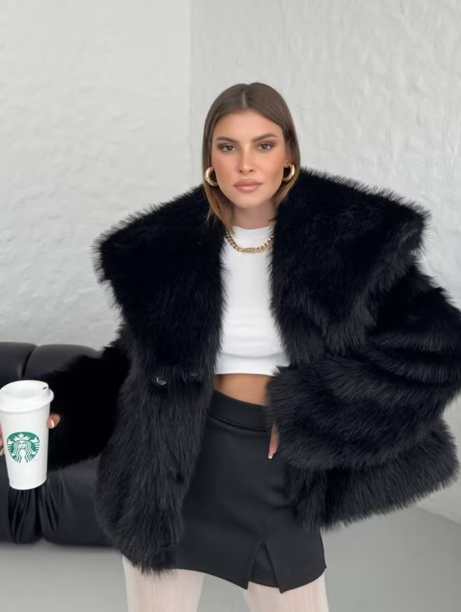 CETO “Arctic Glam Faux Fur Coat”