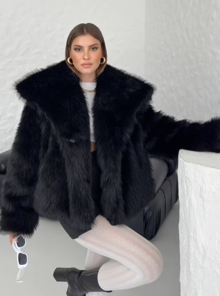 CETO “Arctic Glam Faux Fur Coat”