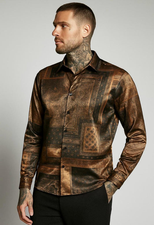 “CETO Silk Nomad” – Multicolor Heritage Shirt