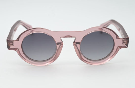 Sossa “Rosé Vision” – Runde Sonnenbrille in Transparent-Rosa