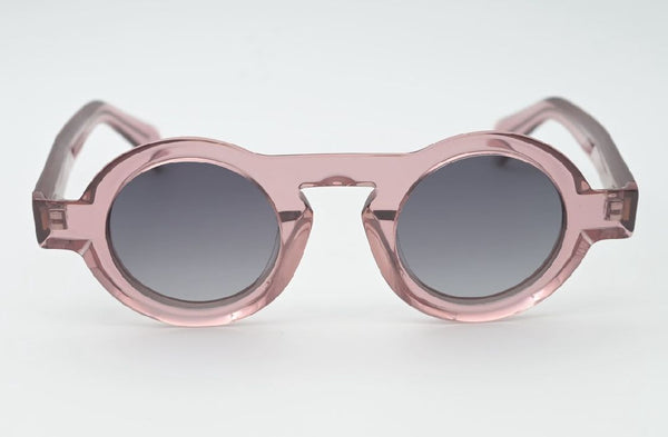 Sossa “Rosé Vision” – Runde Sonnenbrille in Transparent-Rosa