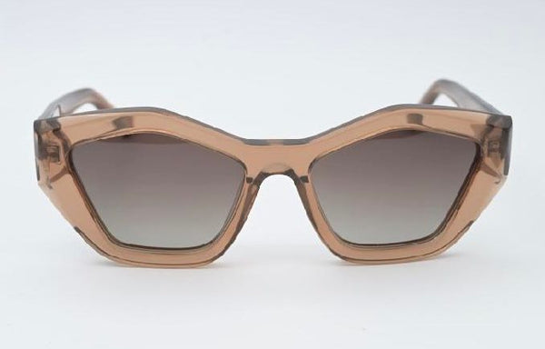 Sossa “Edgeframe” – Sonnenbrille in transparentem Braun