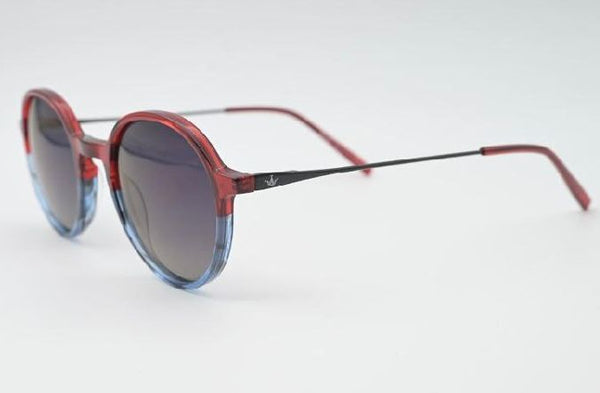 Sossa “Eclipse Hue” – Sonnenbrille in Rot-Blau mit feinem Metallbügel