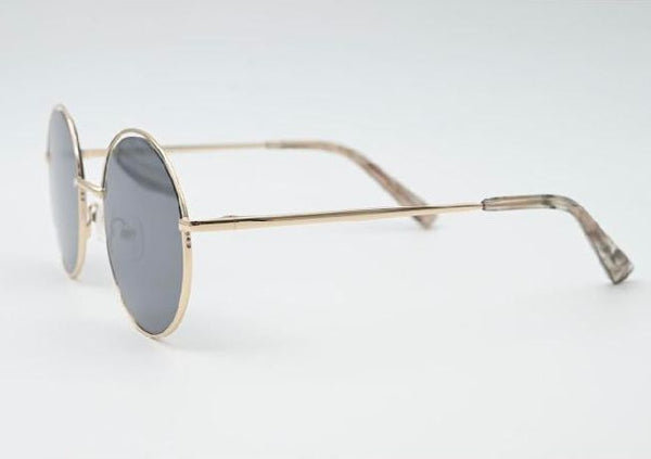 Sossa “Roundwire” – Sonnenbrille mit goldenem Metallrahmen und runden Gläsern