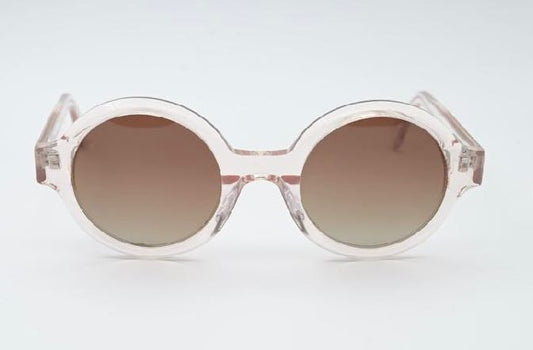 Sossa “Mooncut” – Sonnenbrille in zartem Rosé mit runden Gläsern