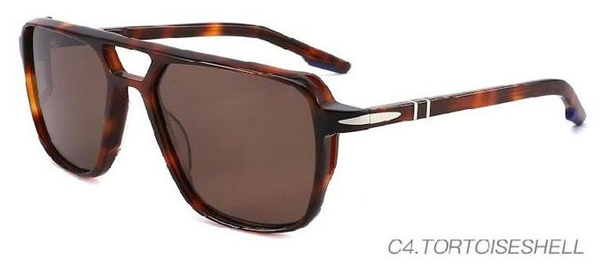 Sossa “Navigator” – Sonnenbrille in Tortoiseshell, Grau & Schwarz