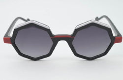 Sossa “OctaPop” – Sonnenbrille mit achteckigem Rahmen in Red/Blue und Black/Red