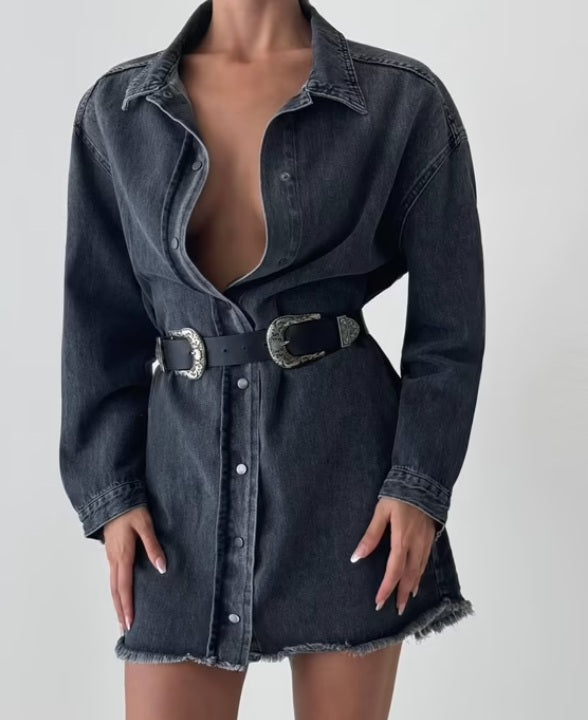 Ceto Oversized Denim Shirt